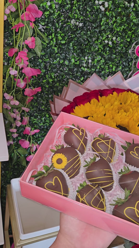 Sunflowers with roses